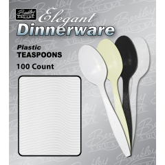 Heavy Weight Polystyrene Boxed White Teaspoon 10/100ct