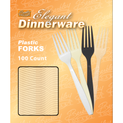 Heavy Weight Polystyrene Boxed Almond Fork 10/100ct