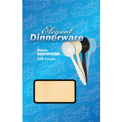 Heavy Weight Polystyrene Boxed Almond Soup Spoon 10/100ct