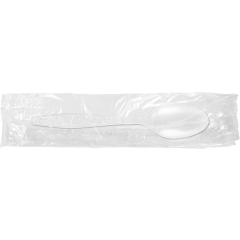 Heavy Weight Polystyrene Wrapped White Teaspoon 4/250ct