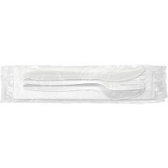 Medium Polypro Kit White 250ct Knife, Fork, Teaspoon, 12x13in Napkin