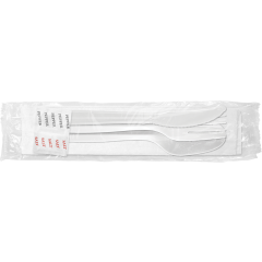 Medium Polypro Kit White 250ct Knife, Fork, Spoon, 12x13in Napkin, S&P