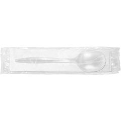 Medium Polypropylene Kit White 1000ct Soup Spoon, 12x13in 2-ply Napkin