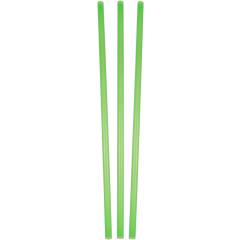 Straw Unwrapped 10.4In Lime Green Straw 20/500Ct 7mm Diameter