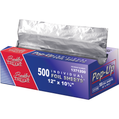 Aluminum Foil Pop-Up Sheets, 12in X 10.75in,  6/500ct