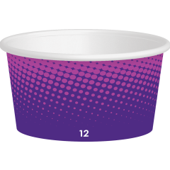 12oz Ice Cream Cup Purple 1000/cs 111.5mm