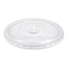 Flat Lid W/Straw Hole Fits Paper Cold Cups 1000/cs 90mm