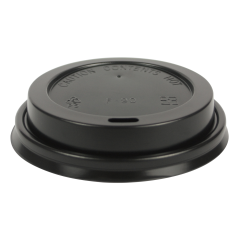 Hot Cup Dome Lid W/Sip Hole Black 1000/cs 90mm