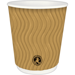 8oz Kraft Triple Wall Hot Cup 500/cs 80mm