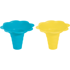 12oz Polystyrene Sno-Flower Cups Asst Colors 400/Cs