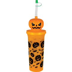 32oz Souvenir Cup With Pumpkin Topper Lid And Straw 70/cs