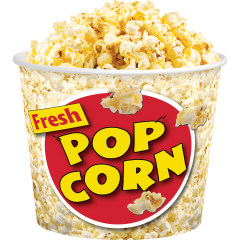 Paper Tub Fresh Popcorn Design, 85oz ,300/Cs