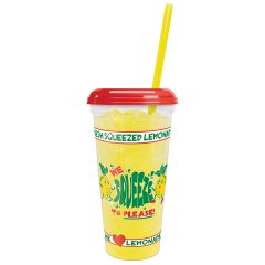 32oz We Squeeze To Please Souvenir Cup W/Lid & Straw Clear 200/cs