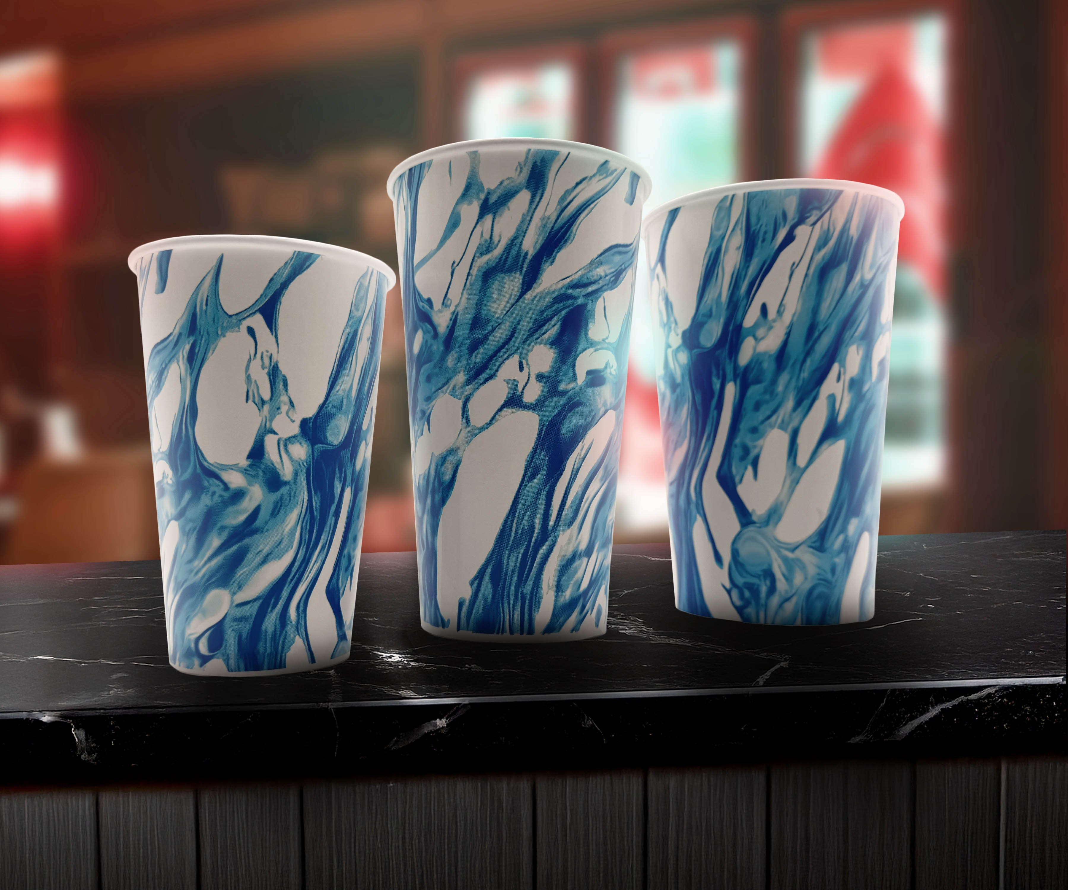 Hot and Cold Cups for theaters and venues.