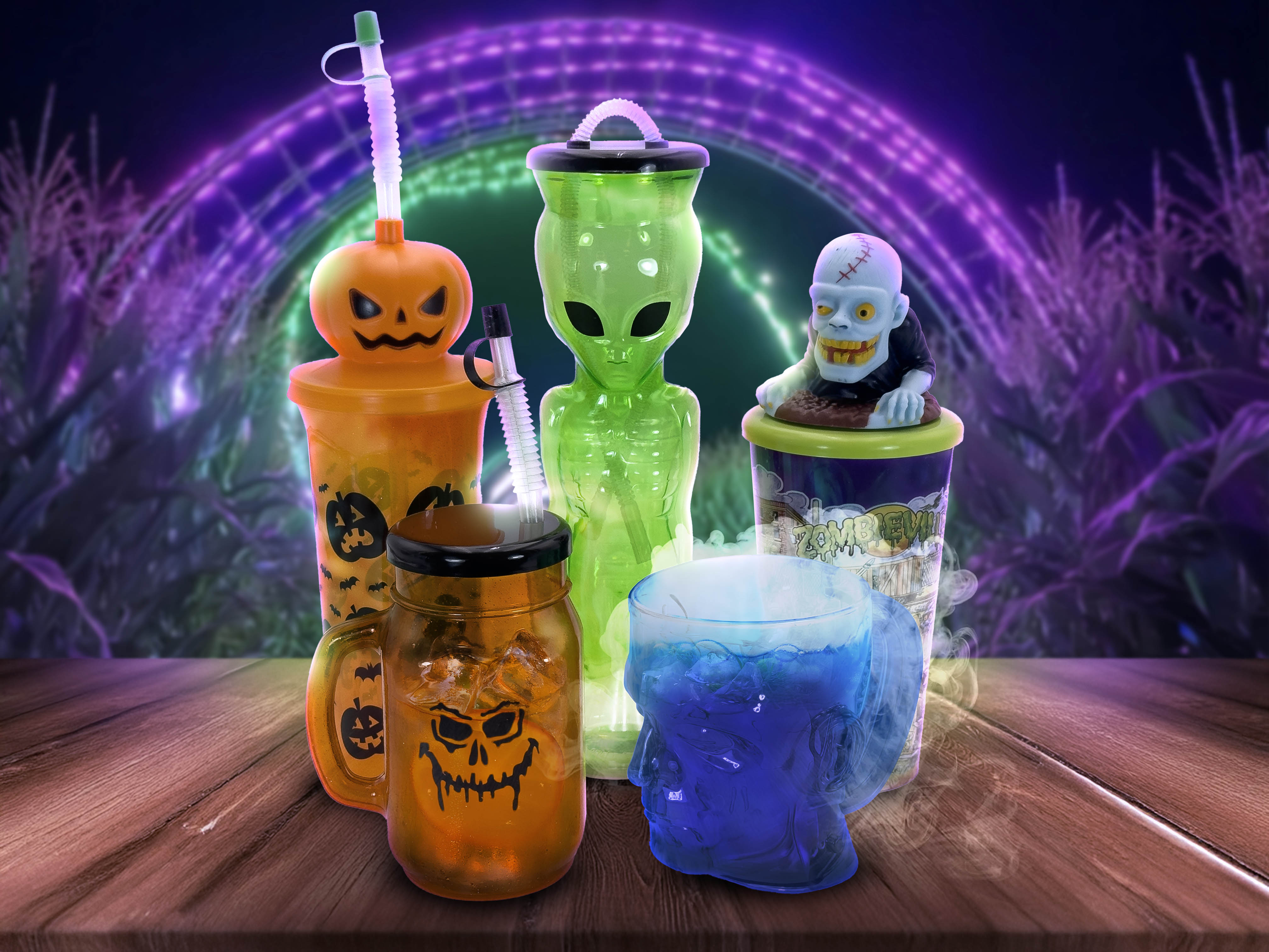 Themed drinkware for holiday and special occassion fairs and festivals